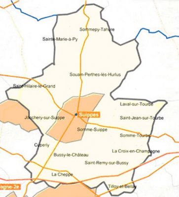 Agrandir La région de Suippes
